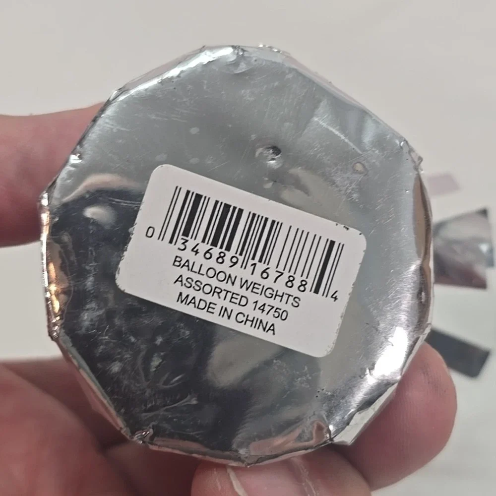 Foil Metallic Balloon Weights Party Decor 2 Pieces